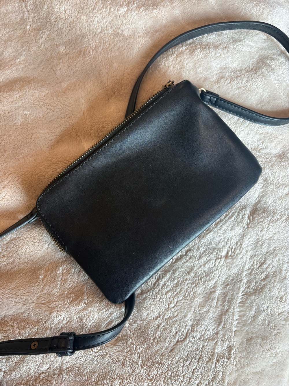 Urban outfitters black double zipper bag